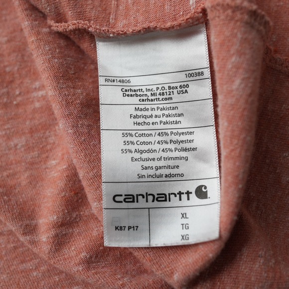 Carhartt T Shirt Men Loose Fit Pocket Tee Cooper Short Sleeve XL - Picture 4 of 10